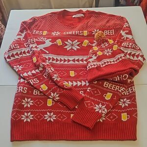 Celebrate  Together  cheers sweater and beanie L